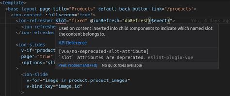 ionic slot|slot attributes are deprecated.